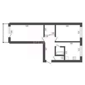 2-к квартира, вторичка, 52м2, 5/5 этаж