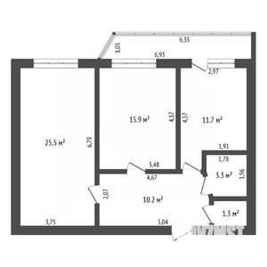 2-к квартира, вторичка, 68м2, 8/10 этаж