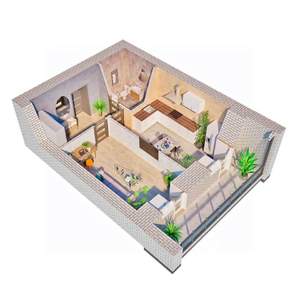 1-к квартира, строящийся дом, 43м2, 10/12 этаж