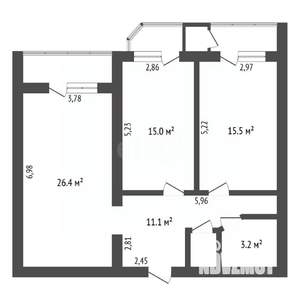 2-к квартира, вторичка, 73м2, 6/14 этаж