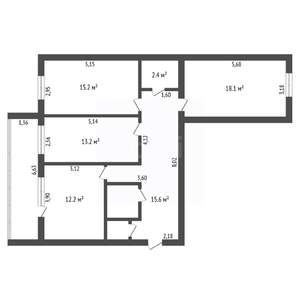 3-к квартира, вторичка, 80м2, 9/10 этаж
