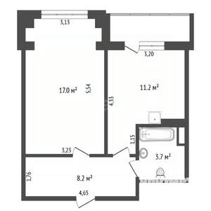 1-к квартира, вторичка, 40м2, 17/20 этаж