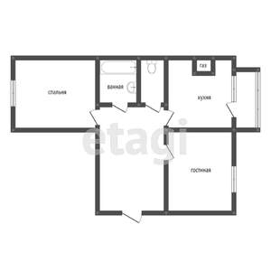 2-к квартира, вторичка, 47м2, 1/5 этаж